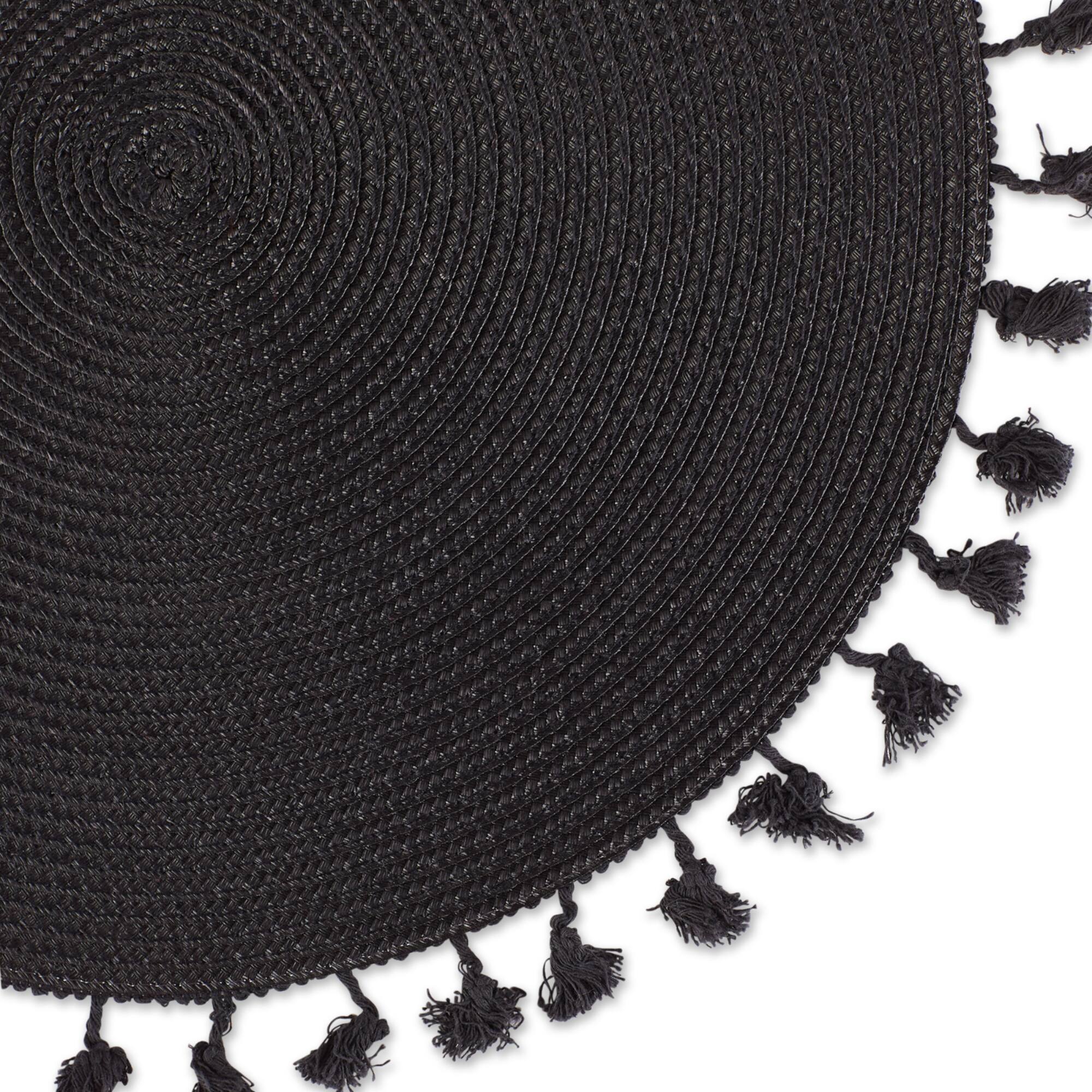 DII® Tassel Fringe Woven Round Placemats